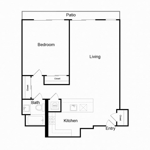 a floor plan of a bedroom apartment