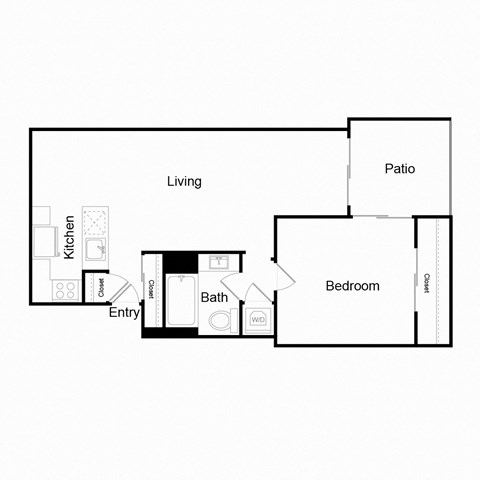 a floor plan of a bedroom apartment