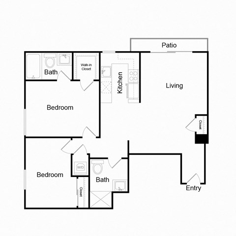 a floor plan of a house with a bedroom and a living room
