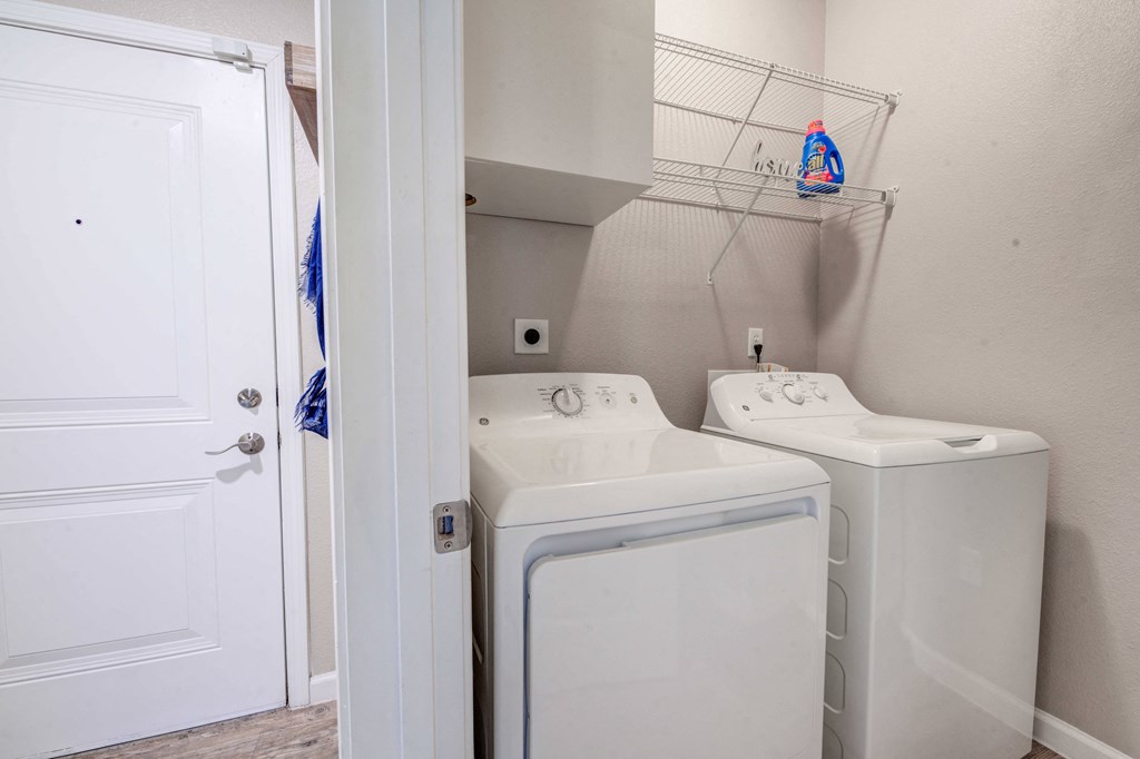 The Sanctuary at 331 Santa Rosa Beach apartments photo of washer and dryer in unit
