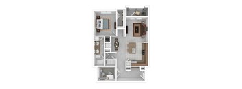 Sawgrass Creek Apartments in New Port Richey photo of one bedroom floorplan