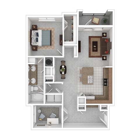 Sawgrass Creek Apartments in New Port Richey photo of one bedroom floorplan