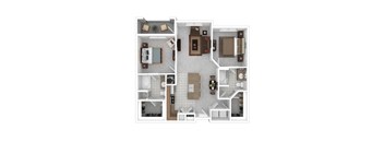 Sawgrass Creek Apartments in New Port Richey, FL photo of a two bedroom floorplan
