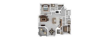 Sawgrass Creek Apartments in New Port Richey photo of a two bedroom floorplan