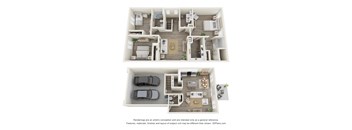 Shadow Bay Living - 3 BR floor plan 1