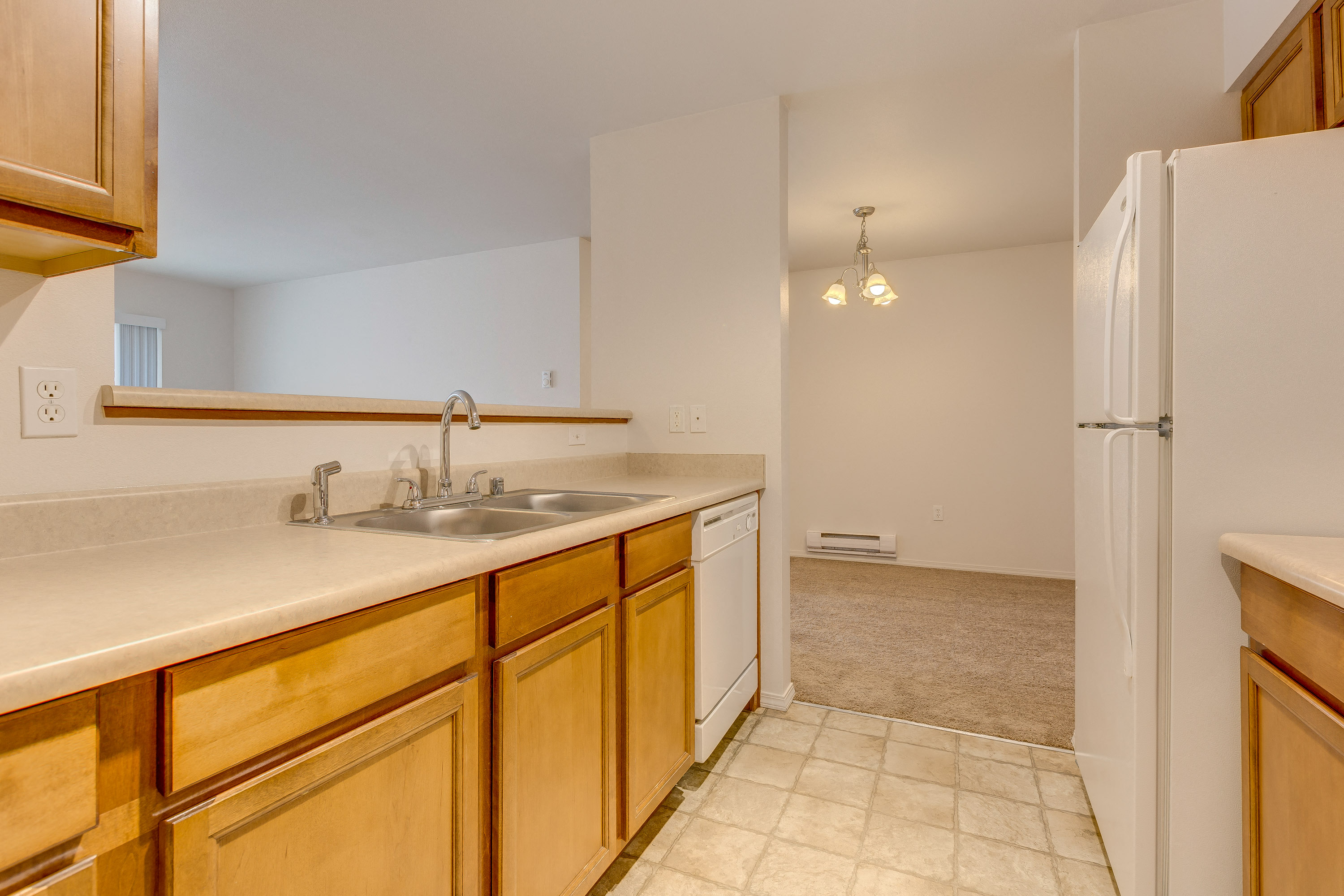 dining area with view to kitchen