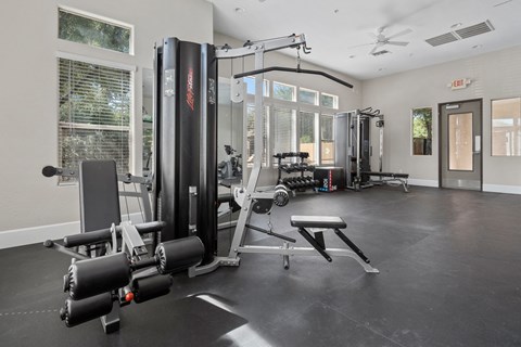 Surprise, AZ Townhomes - Sierra Verde - Fitness Center with Weight Lifting Machines, Free Weights, and High Ceilings