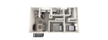 a 1 bedroom floor plan | apartments for rent bangkok thailand, chiang mai