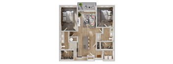 2 bedroom 2 bath floorplan