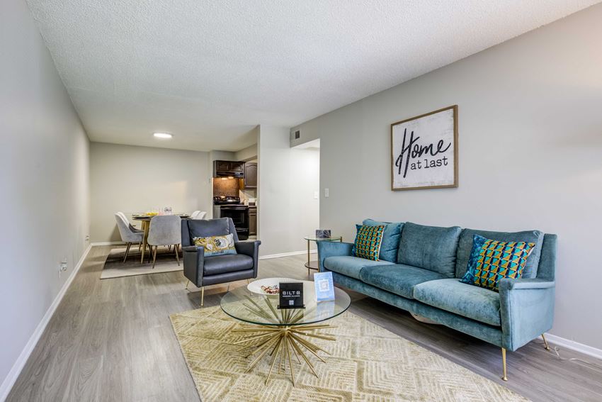 Somerset Apartments in Charlotte, NC photo of living room with hardwood floors - Photo Gallery