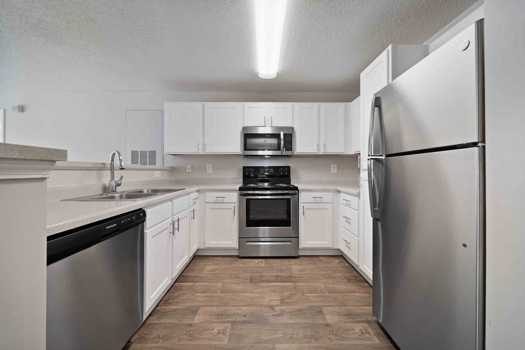Update kitchen with white cabinetry