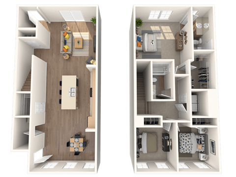 a floor plan of a 2 bedroom apartment