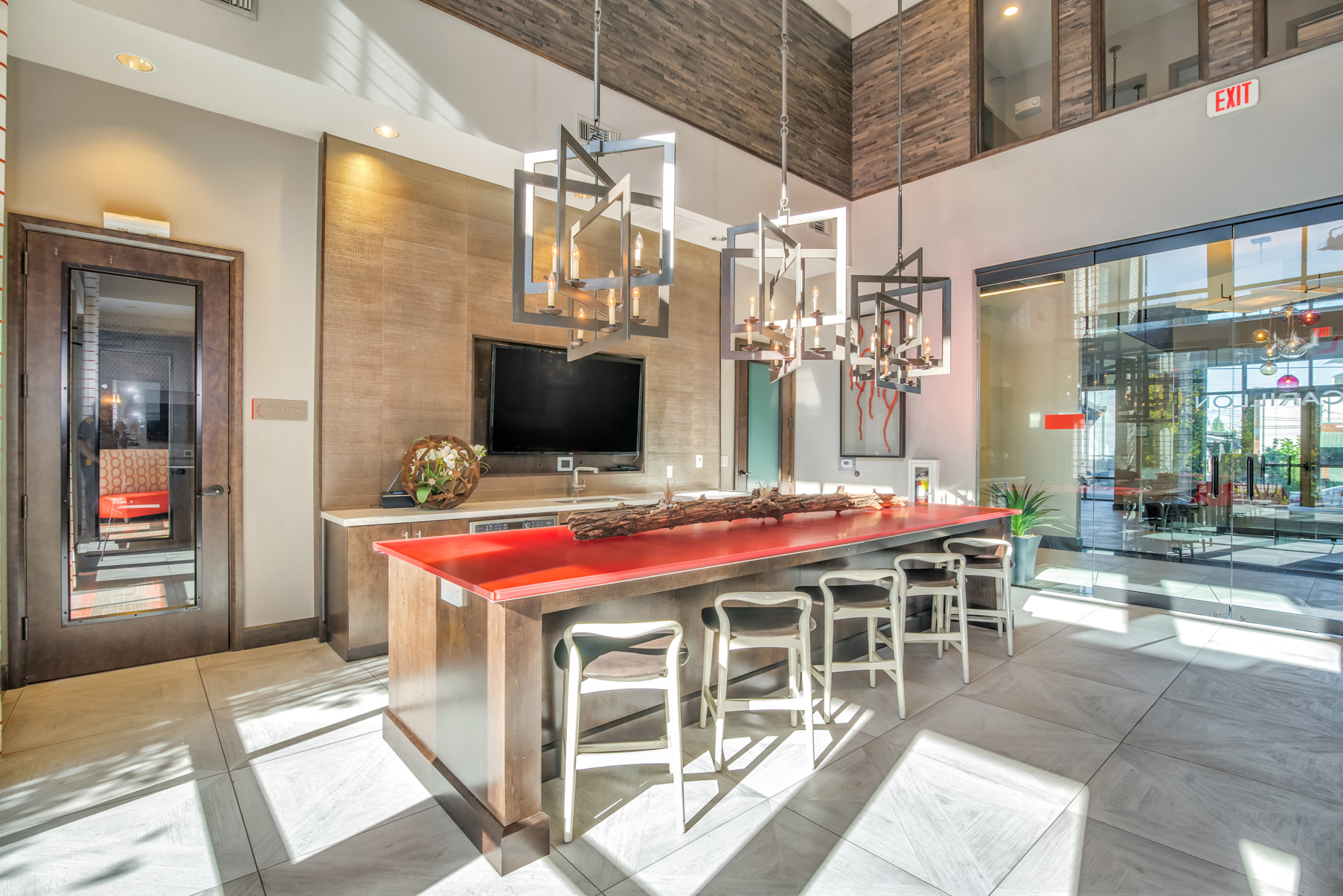 Carillon apartments in Nashville, TN photo of kitchen area in clubhouse