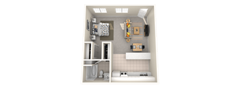 A small bathroom with a toilet, sink, and shower.