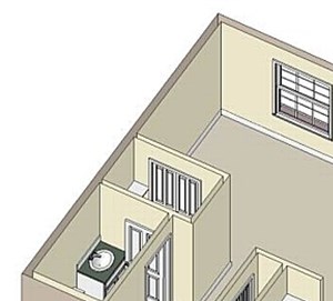 Studio, 585 square feet floor plan