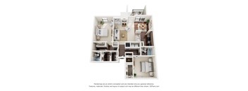 Summit at Hillcrest Apartments in Mobile Alabama photo of a two bedroom floorplan