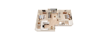 bedroom floor plan an open concept living room and dining room with a kitchen