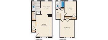 a floor plan of a living room and a dining room