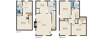 a blueprint of a floor plan of a house