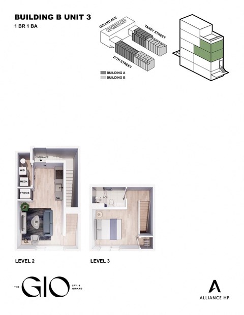 an image of a building unit 3 unit 1 and 2 floor plans