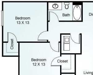 THE MAJESTIC Floorplan The Majestic, 3 Bed, 2 Bath, 1479 sq. ft.