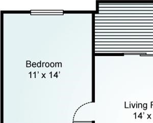 THE CAPPUCCINO Floorplan The Cappuccino, 2 Bed, 2 Bath, 1100 sq. ft.