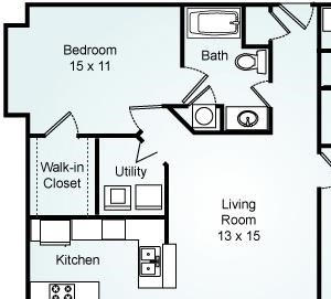THE BUTLER Floorplan The Butler, 2 Bed, 2 Bath, 1172 sq. ft.