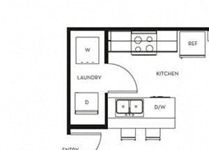 1 Bed, 1 Bath, 702 sq. ft. A1