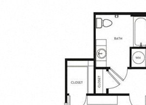 1 Bed, 1 Bath, 748 sq. ft. A2