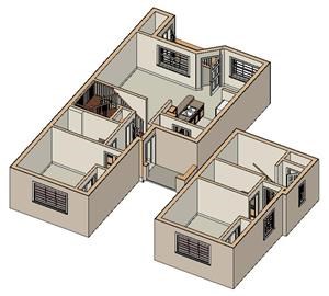 2 Bed - 2 Bath, 1070 sq ft floor plan