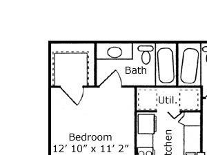 2 Bed - 2 Bath |1005 sq ft floorplan 2 Bed - 2 Bath |1005 sq ft floorplan
