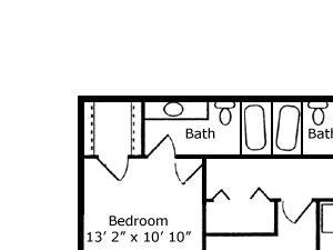3 Bed - 2 Bath |1185 sq ft floorplan 3 Bed - 2 Bath |1185 sq ft floorplan