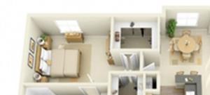 Jardin Floorplan 2 Bed, 2 Bath, 1392 sq. ft. Jardin