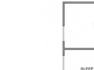 floor plan 2 Bed - 1 Bath, 800 sq ft, The Belle (P)
