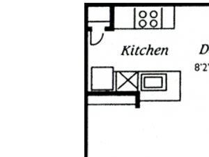 floor plan 1 Bed - 1 Bath, 637 sq ft, The Preakness (S)