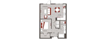 a floor plan of a small apartment