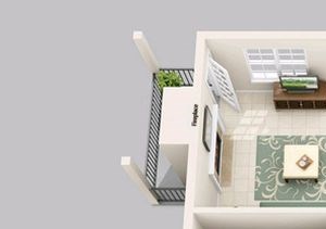 2 Bed - 2 Bath, 1390 sq ft, B4 - Cassatt floor plan