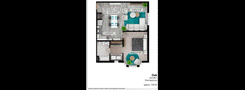 a floor plan of one bedroom apartment oaks bluffs