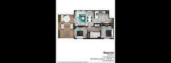 the magnolia residences two bedrooms with balcony apartment floor plans, house plans, magnolia homes