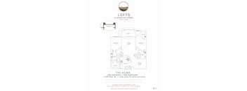 A two bedroom floor plan at the Lofts at 7100