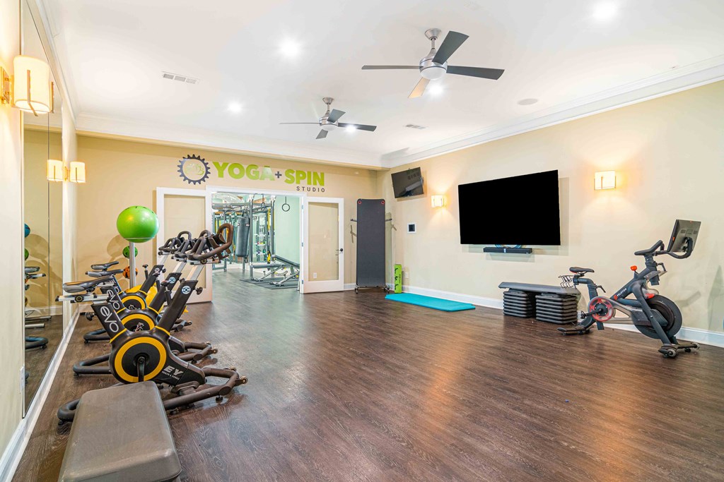 The Asher at Sugarloaf apartments in Lawrenceville Georgia photo of fitness center