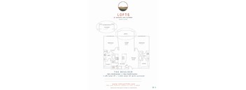 A two bedroom floor plan at the Lofts at 7100