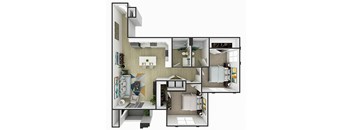 The Canyon | 2 Bed 2 Bath | 1093 sq ft | Summit on Boulder Apartments in Henderson