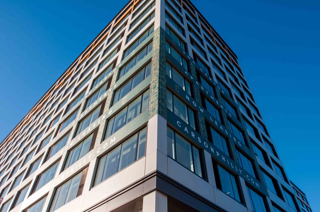 elevation of the building with office space on top of it