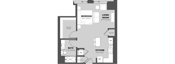a floor plan of a bedroom apartment