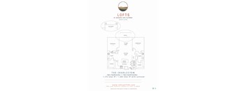 A two bedroom floor plan at the Lofts at 7100