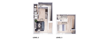 a floor plan of a small room with a bathroom and a bedroom