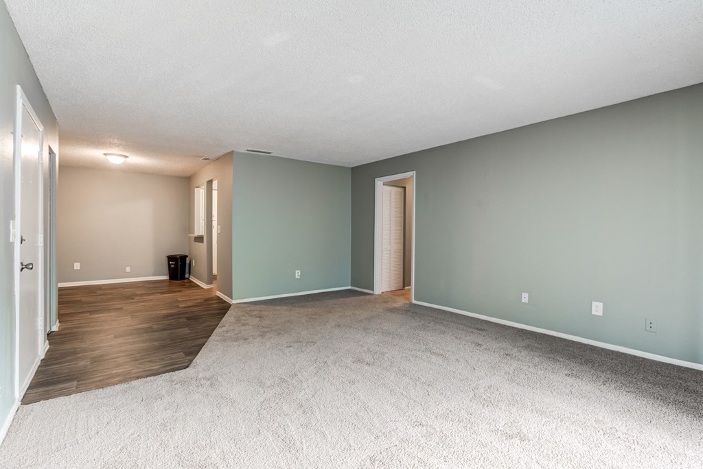 Spacious living room at The Commons, a pet-friendly community in Tampa, FL, near Temple Terrace.