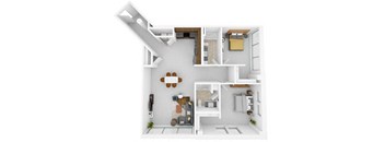 2 Bed 2 Bath 1467 square feet floor plan The Dimaggio