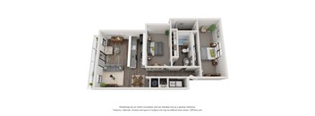 The element at 3900 apartments in GA photo of two bedroom floorplan